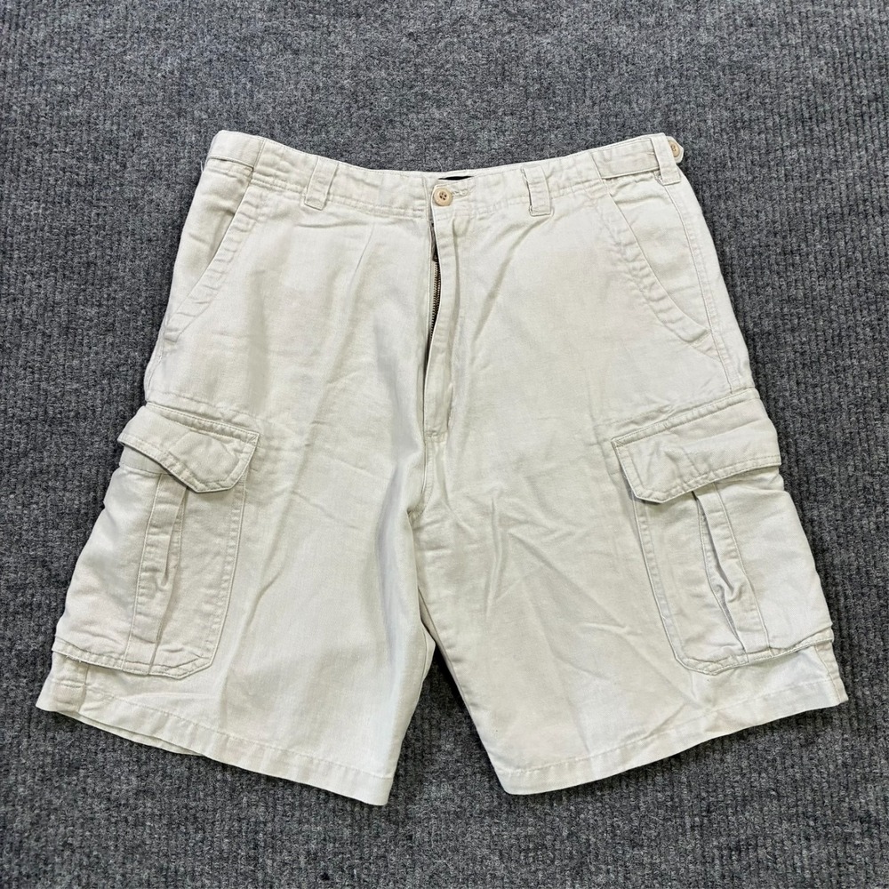 Banana Jack Mens Cargo Shorts Size 32 Beige Outdoor Utility High Rise